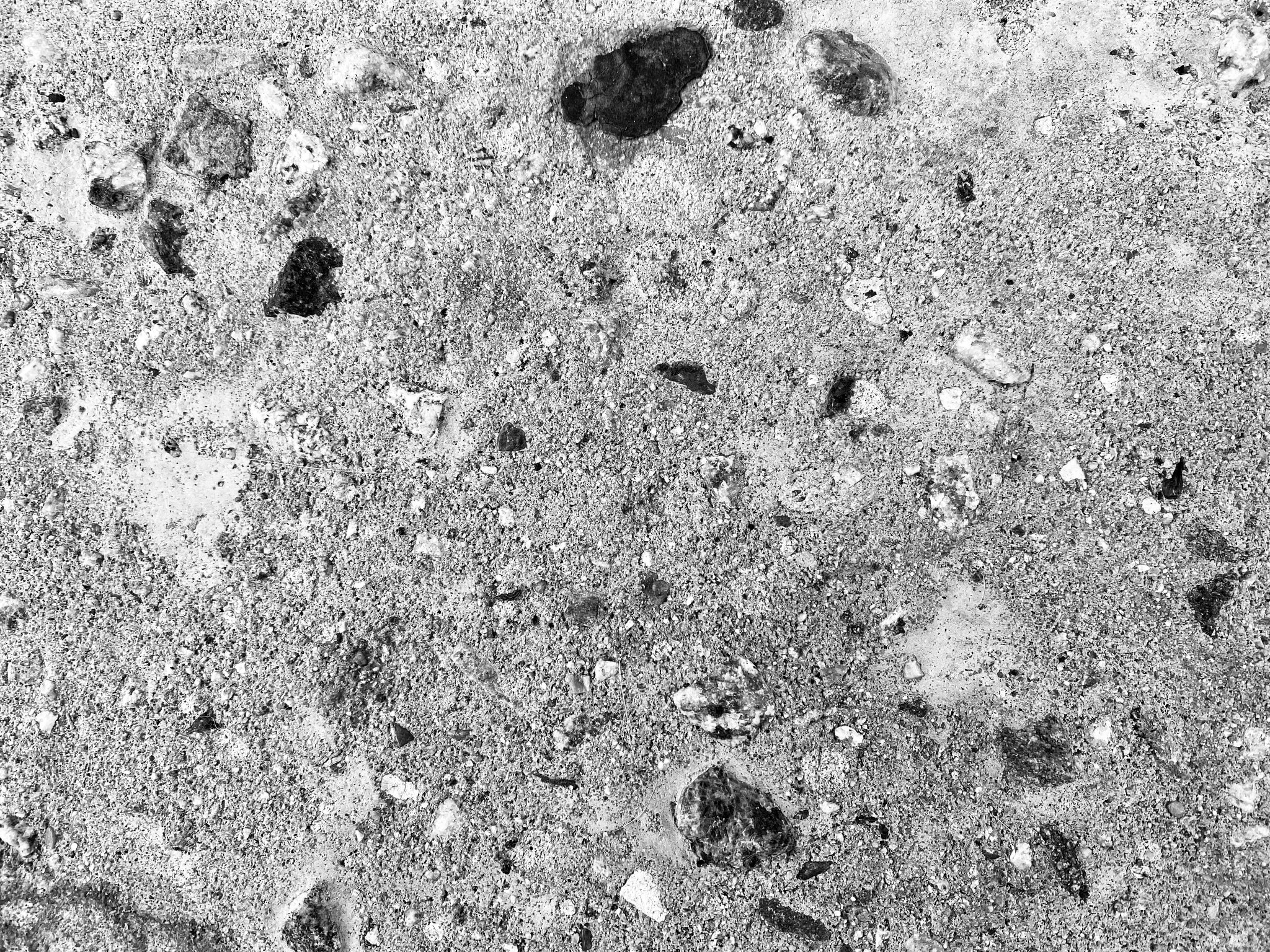 Gravel texture in black and white