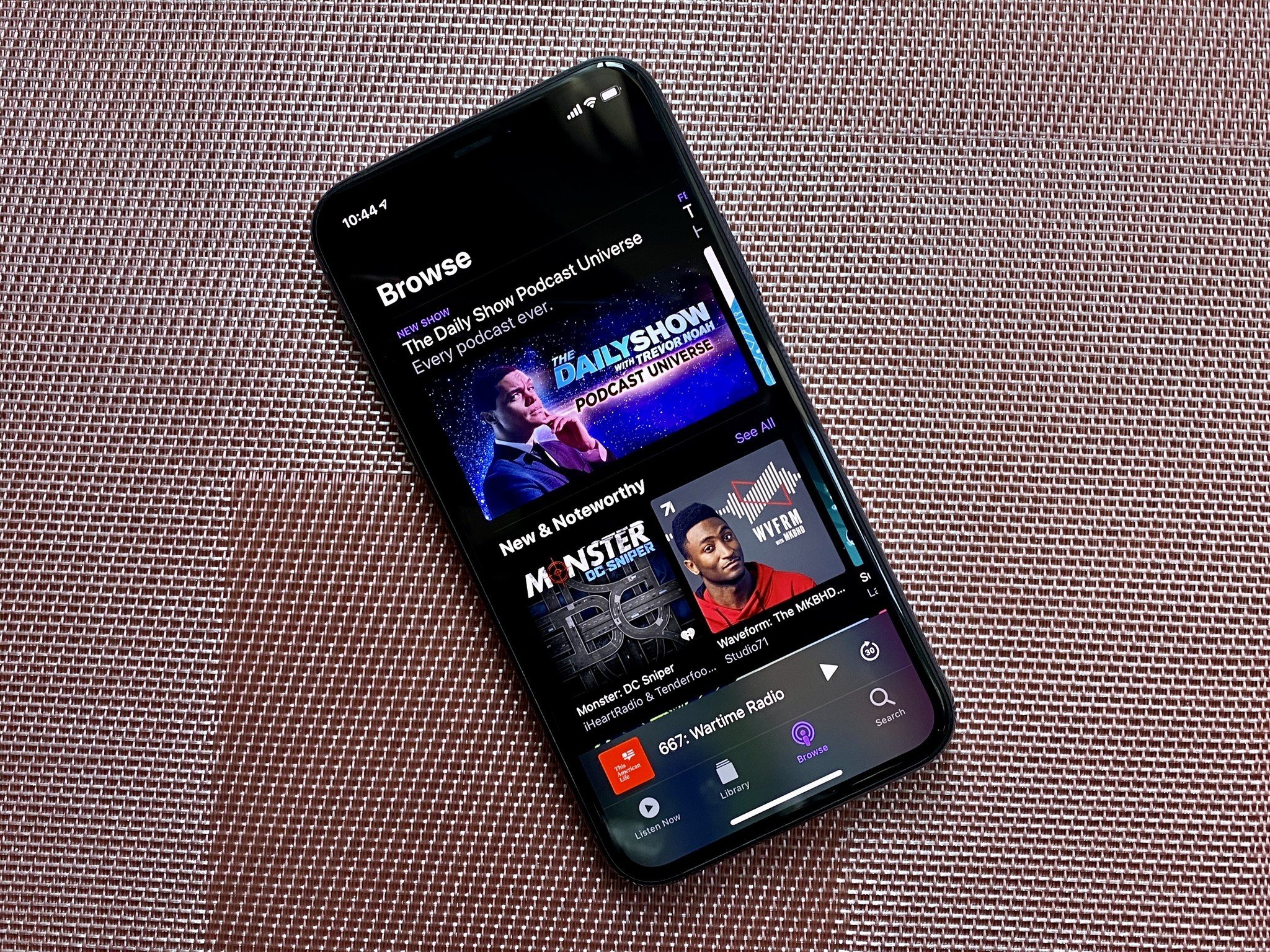 Browse Podcasts on iPhone 11 Pro