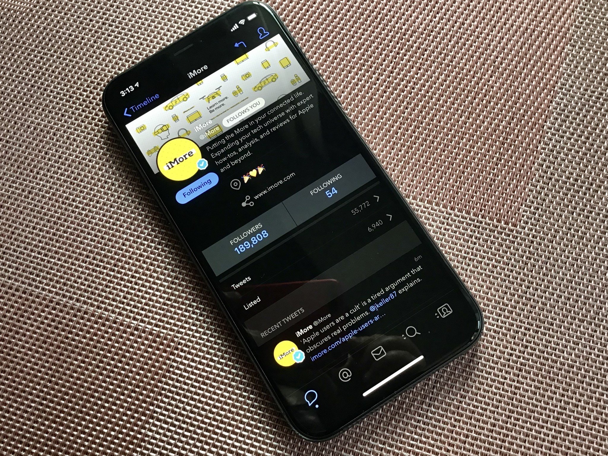 iMore's Twitter in Tweetbot on iPhone 11 Pro
