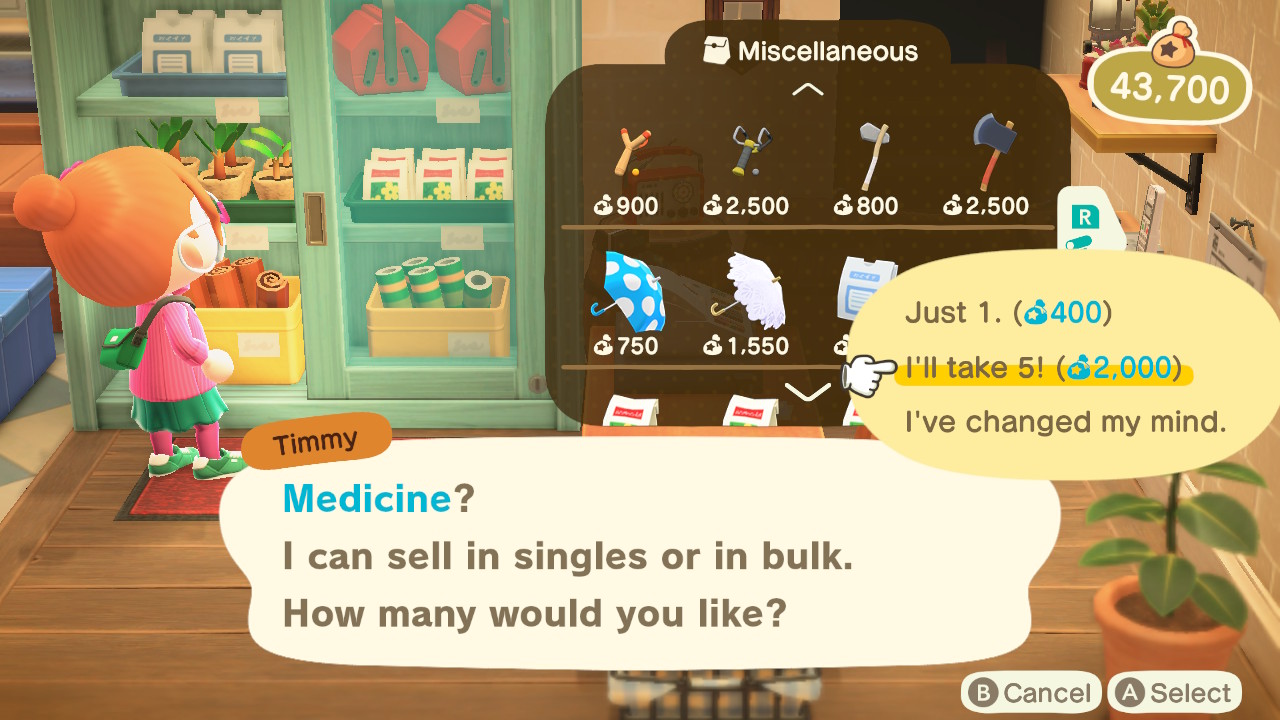 Animal Crossing New Horizons When Villagers are sick: Animal Crossing New Horizons Medicine
