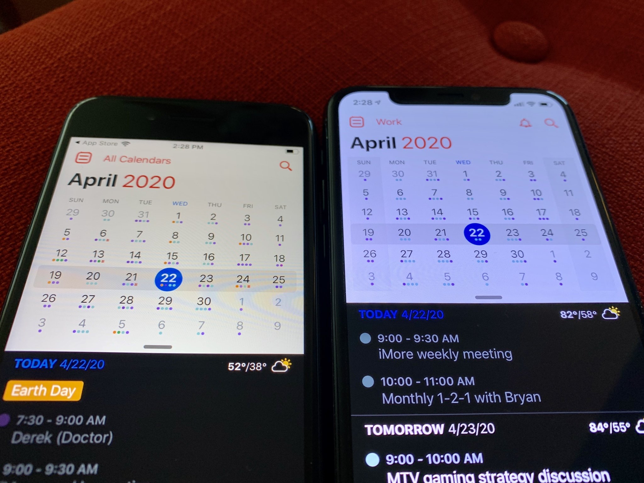 iPhone SE 2020 iPhone 11 Pro Screen Comparison