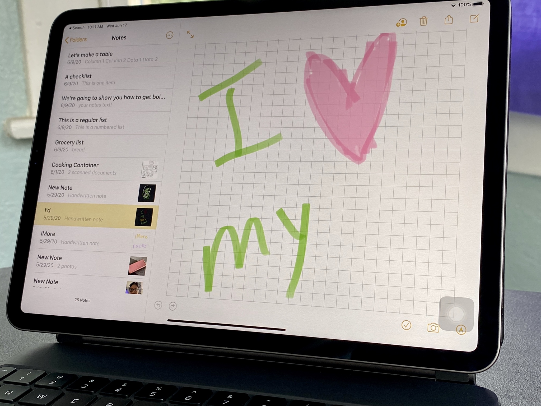 iPad Pro with Notes Lines and Grids hero