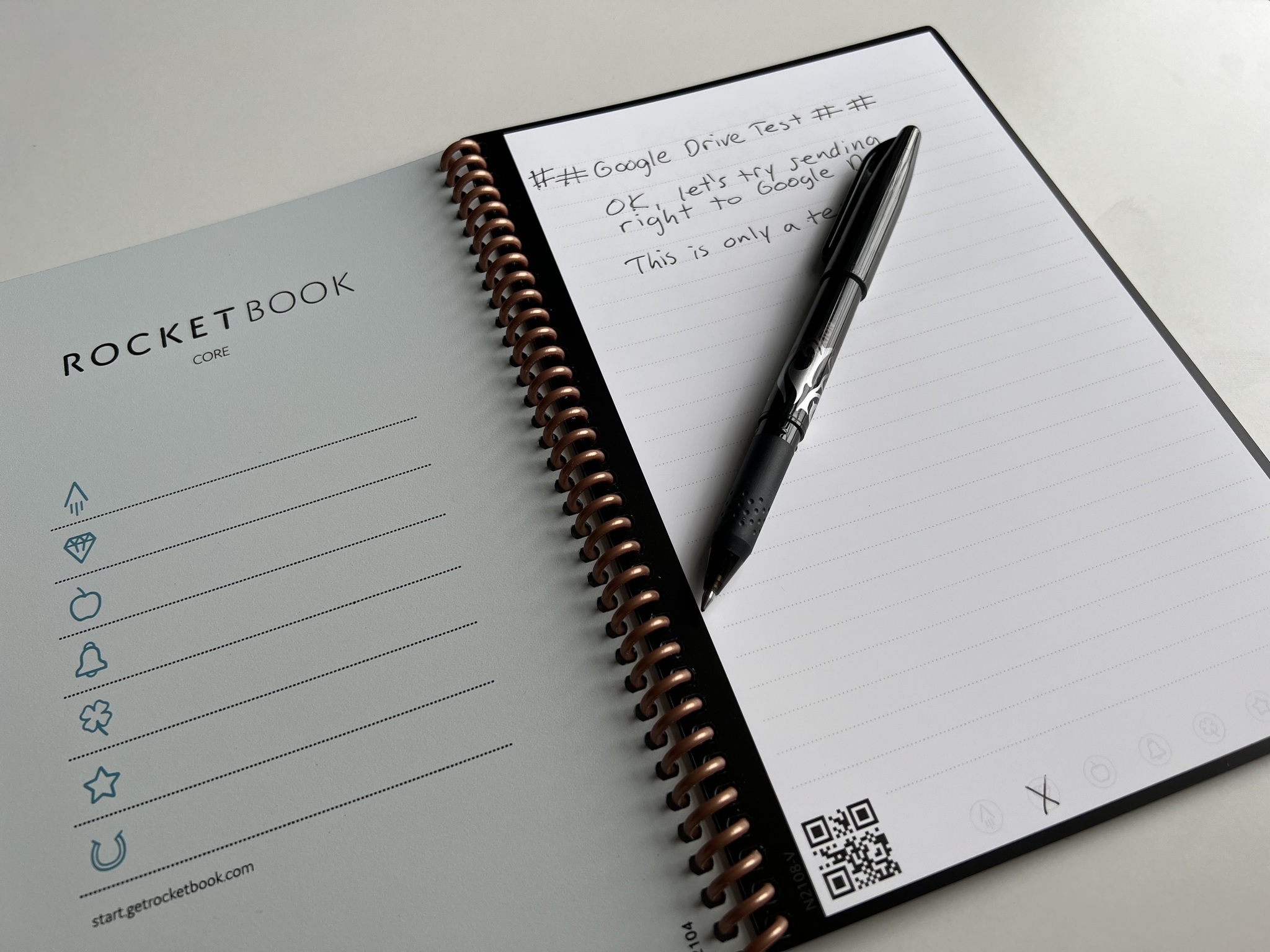 Rocketbook Core Smart Notebook Lifestyle Google Drive Test