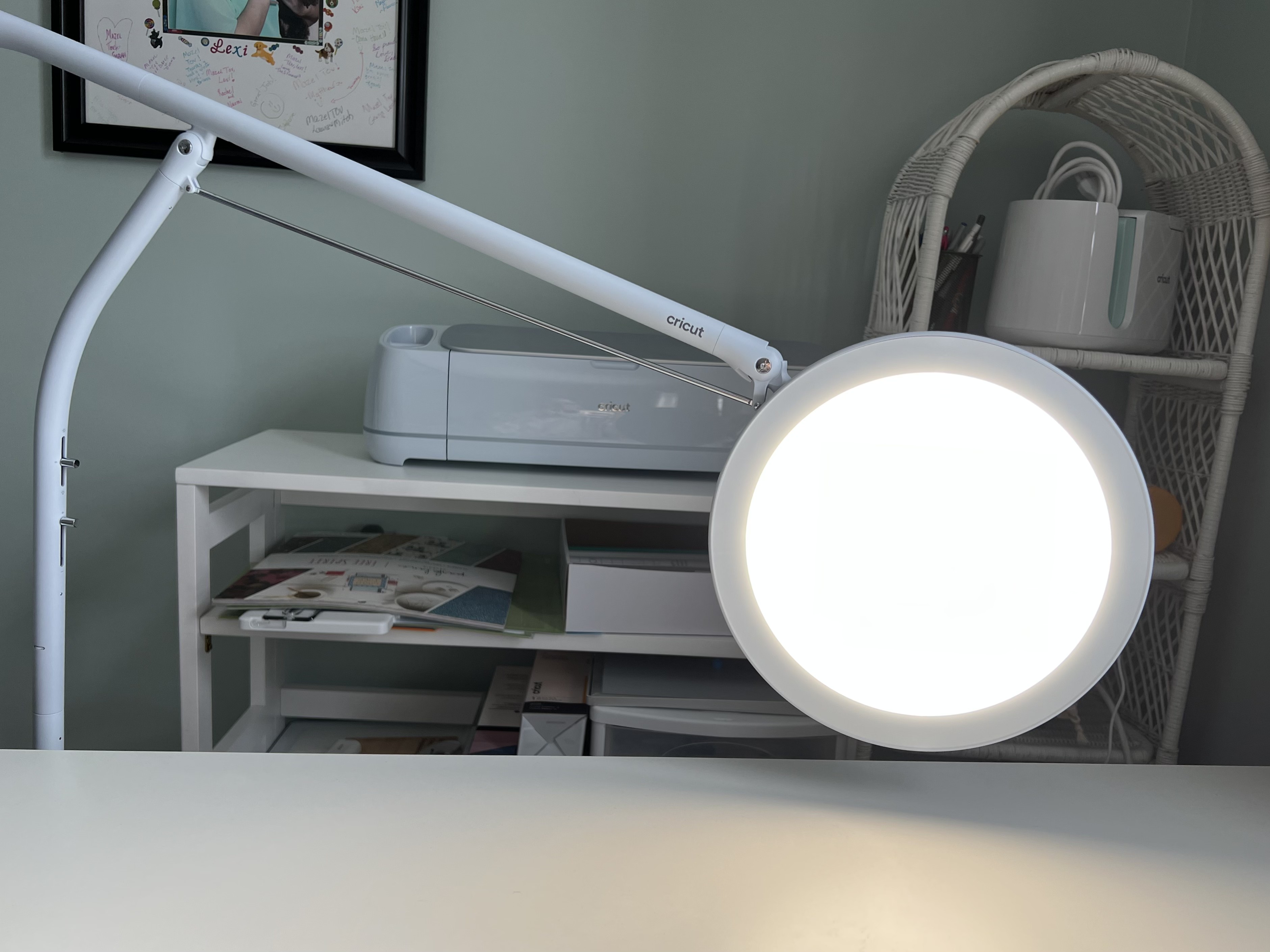 Cricut Bright 360 Floor Lamp Lifestyle Light On Facing Viewer