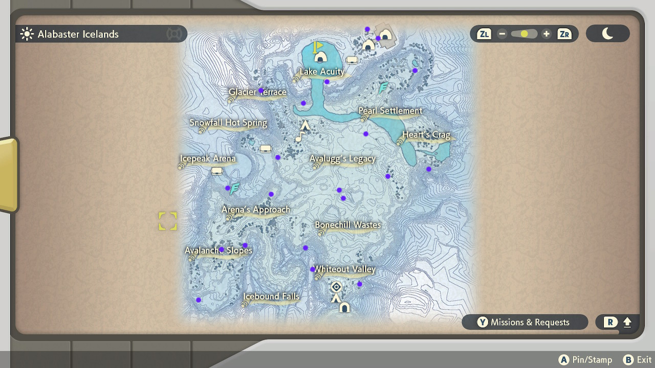 Pokemon Legends Arcues Wisp Map Alabaster Icelands