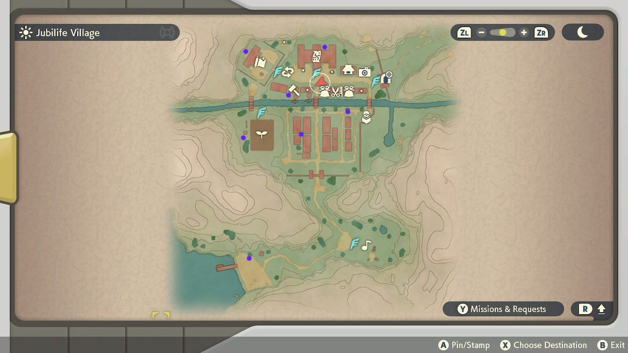 Pokemon Legends Arcues Wisp Map Jubilife Village