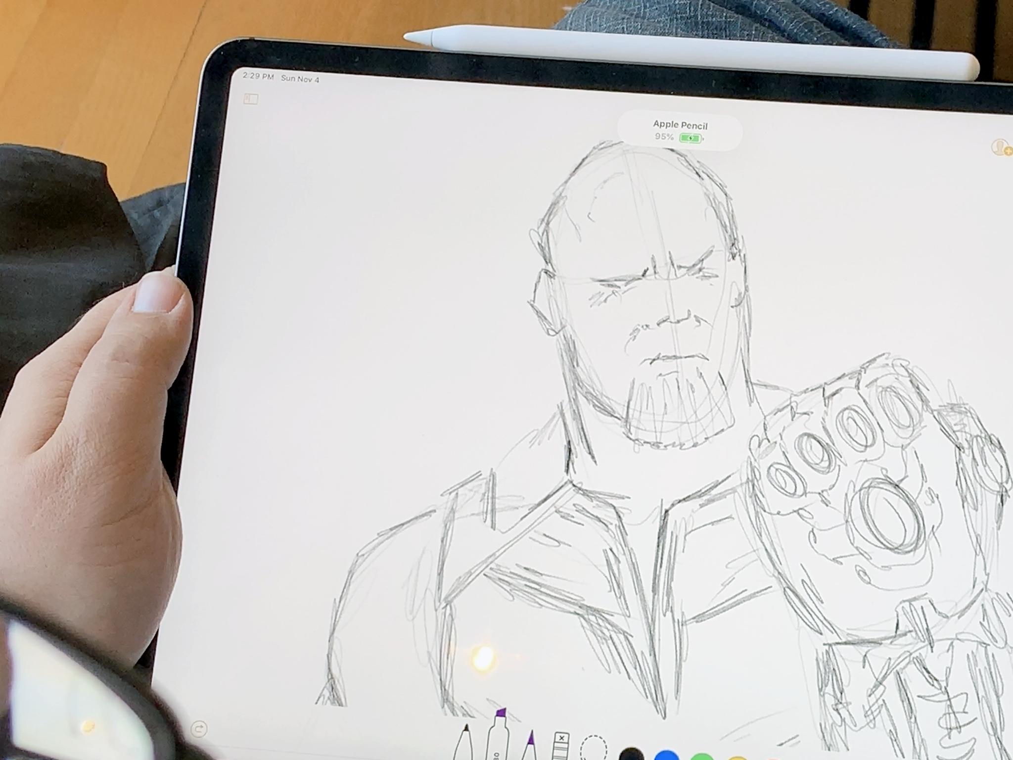 iPad Pro sketch of Thanos