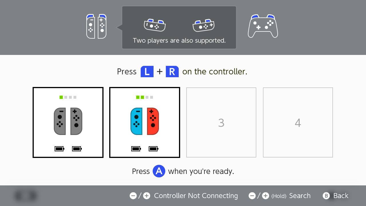 How to pair Joy-Cons Nintendo Switch Lite: The ZL and ZR buttons will make the two Joy-Cons show up as a unit on the screen