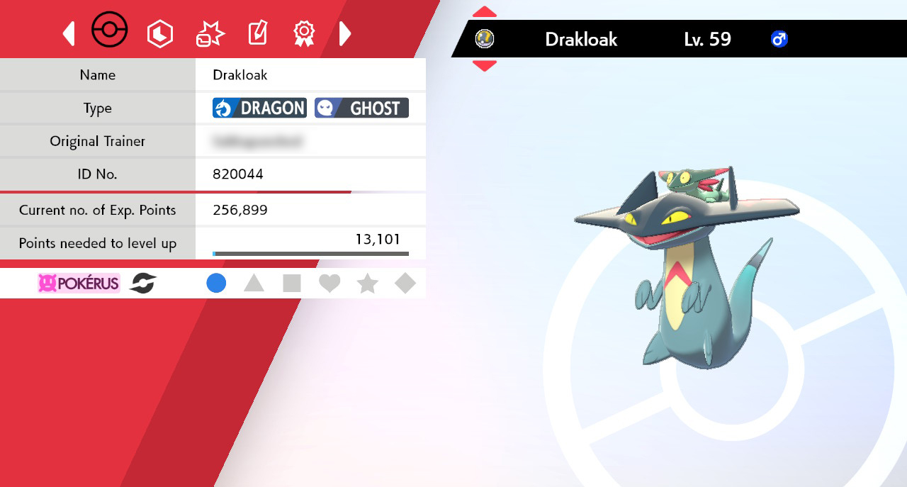 How to know if your Pokémon has Pokérus in Sword and Shield on the Switch by showing: The Pokerus symbol appears below the Pokemon information Pokemon Sword and Shield
