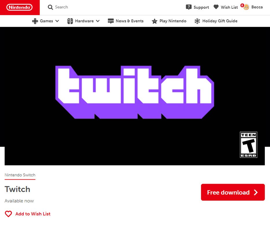 Twitch On Nintendo Switch Ücretsiz İndir