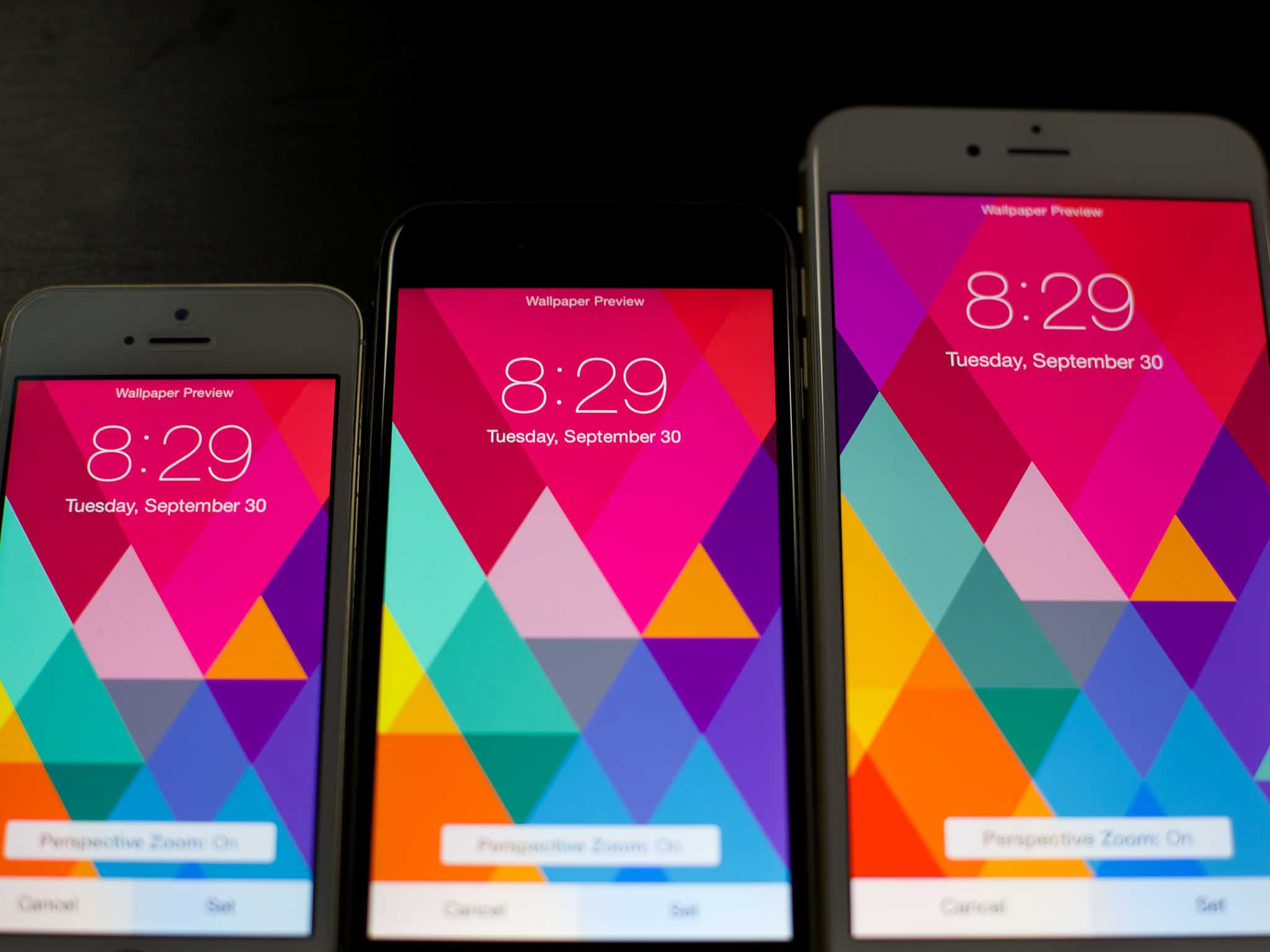 iPhone 5s, 6, and 6 Plus color representation