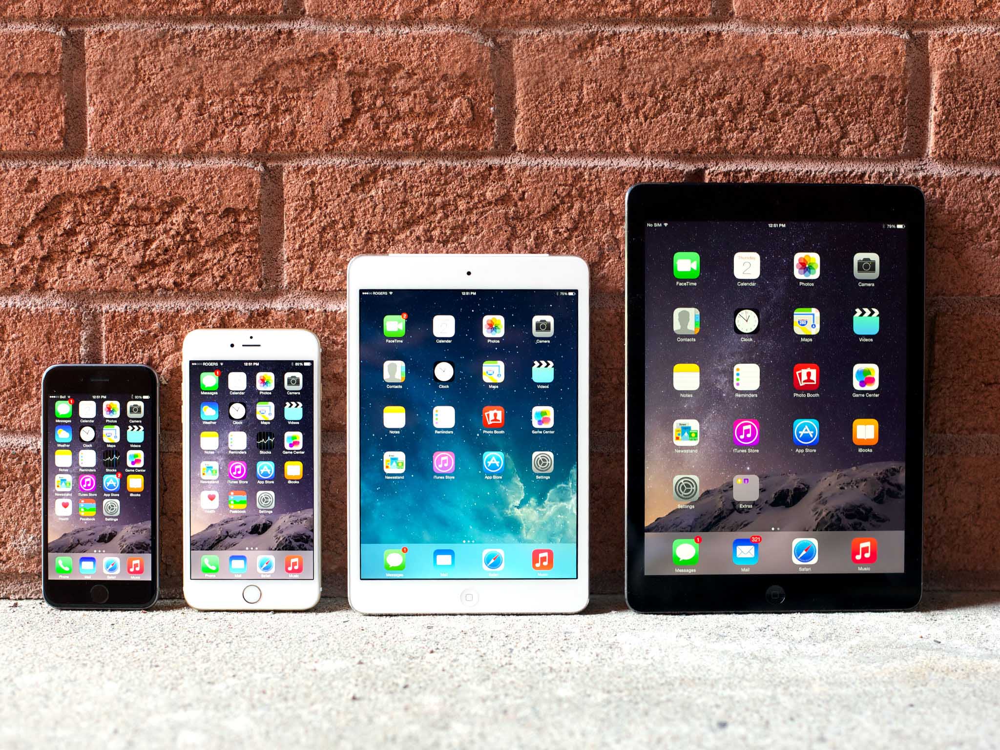 iPhone 6, iPhone 6 plus, iPad mini, iPad Air