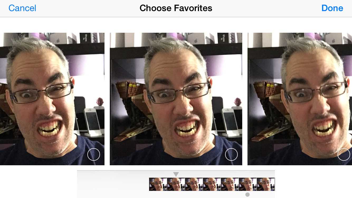 iPhone 6 selfie burst mode