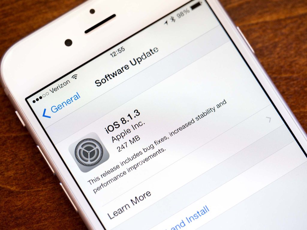 iOS 8.1.3 on the iPhone 6 Plus