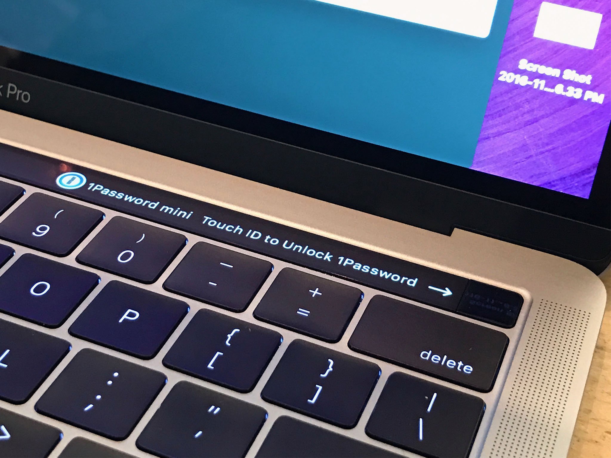 Use Touch ID to unlock 1Password on MacBook Pro Touch Bar