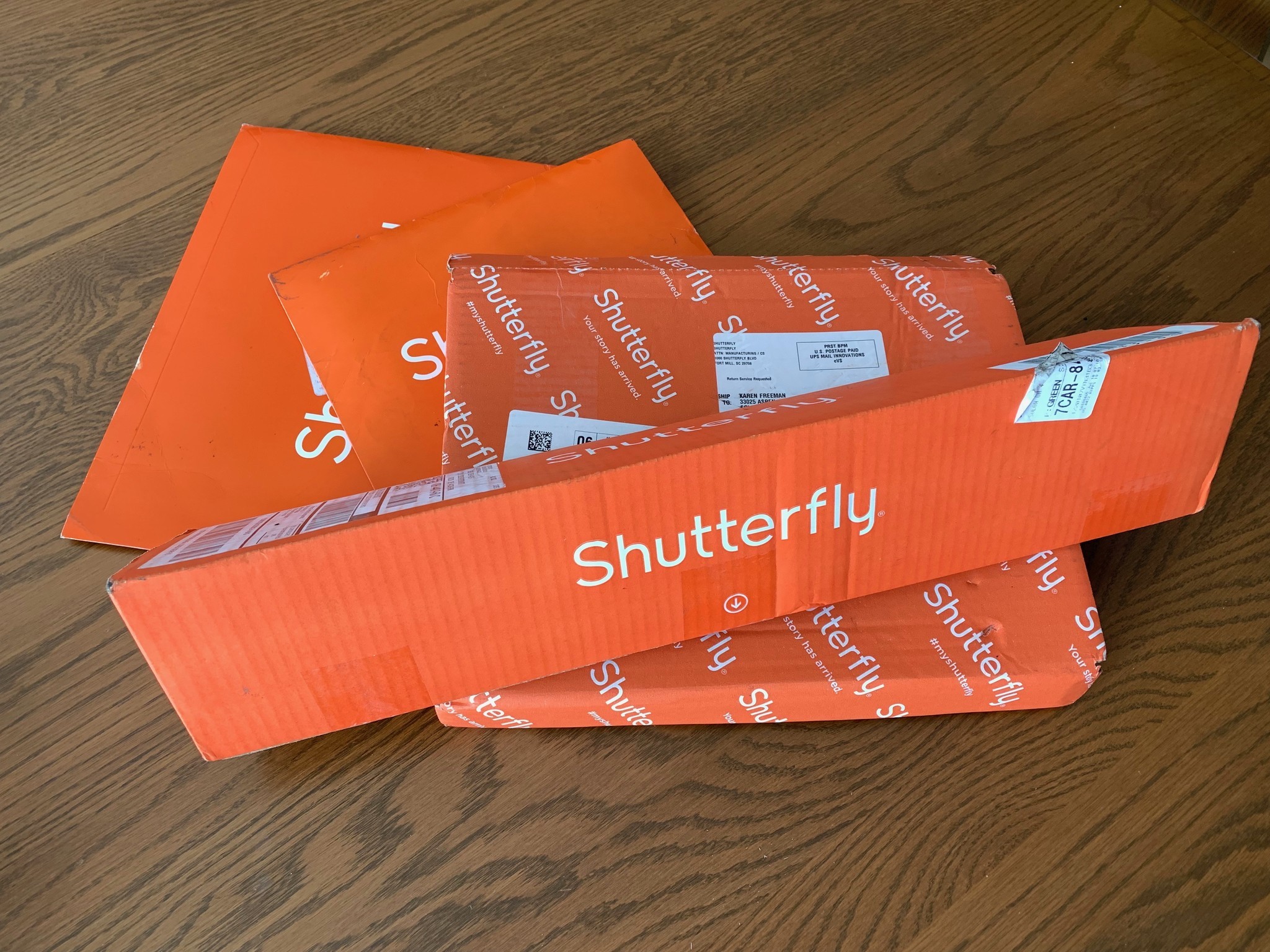 Shutterfly shipping packaging