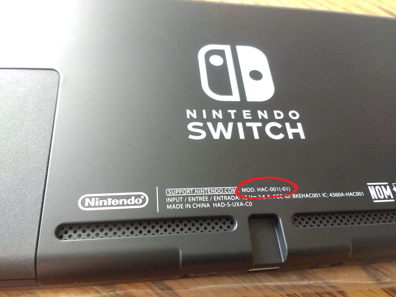 The model number for the new Nintendo Switch V2