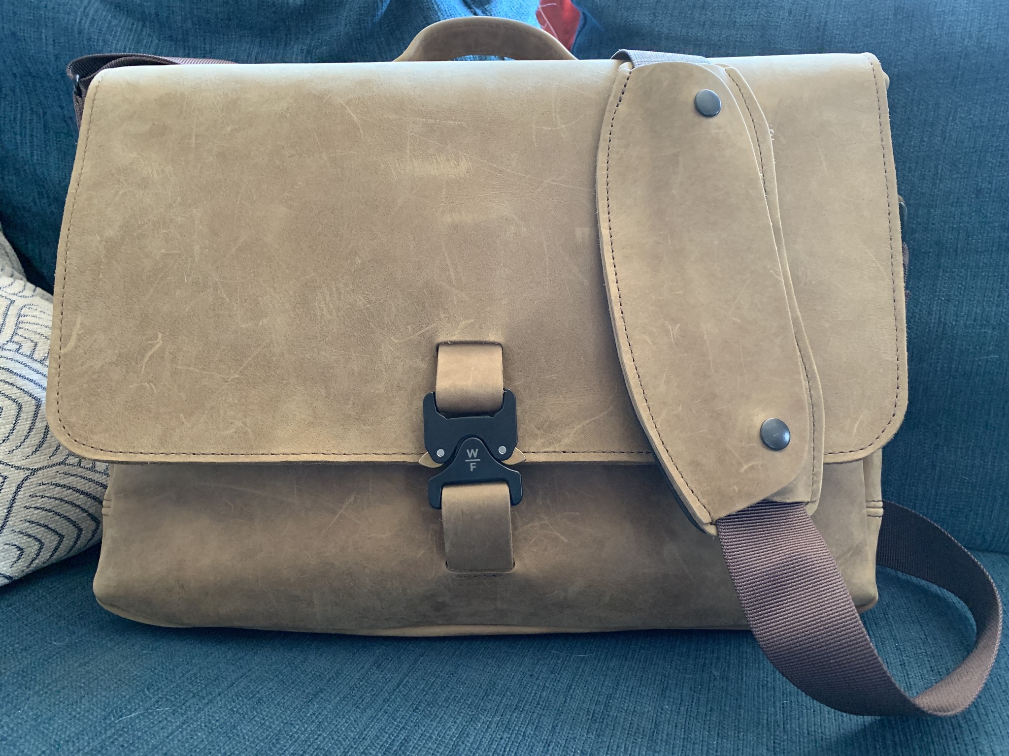 Waterfield Designs Executive Leather Messenger front