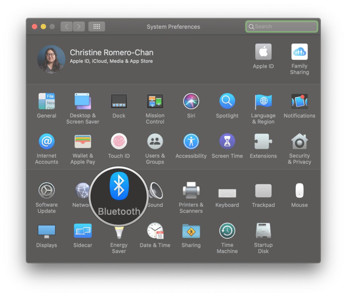 Launch System Preferences, tap Bluetooth
