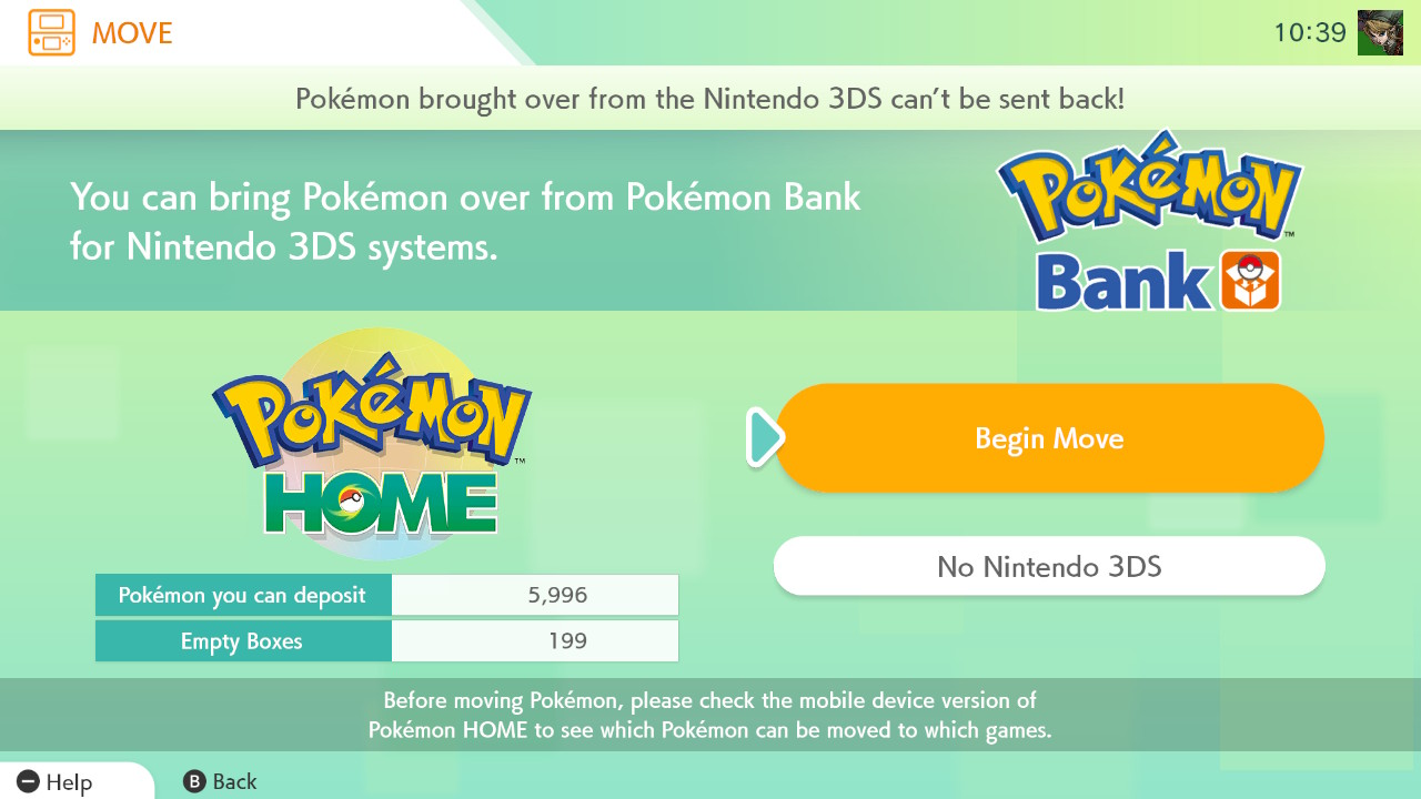 Pokemon Home Как переводить из банка покемонов
