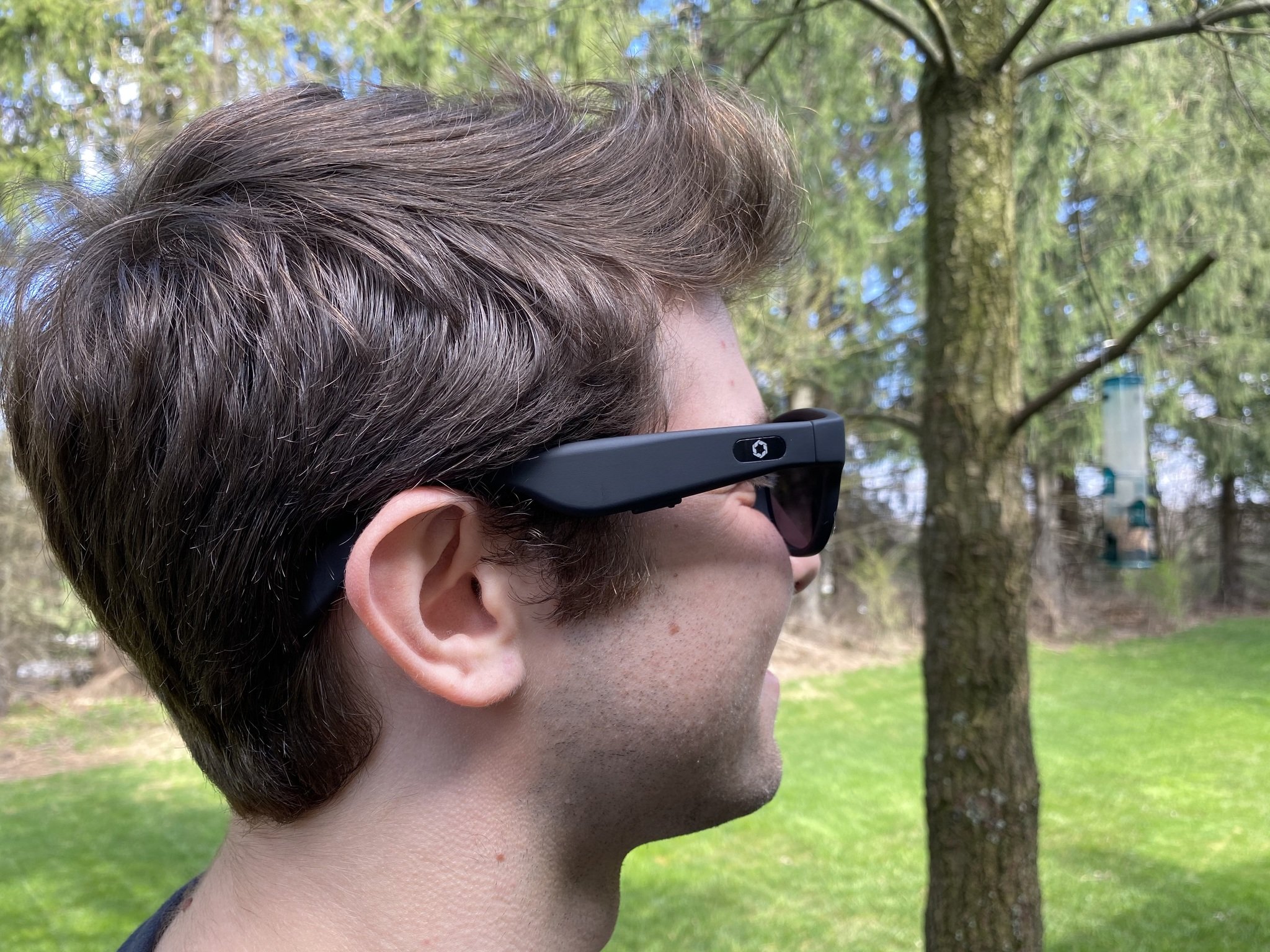 Lucyd Loud Bluetooth-Enabled Sunglasses on man