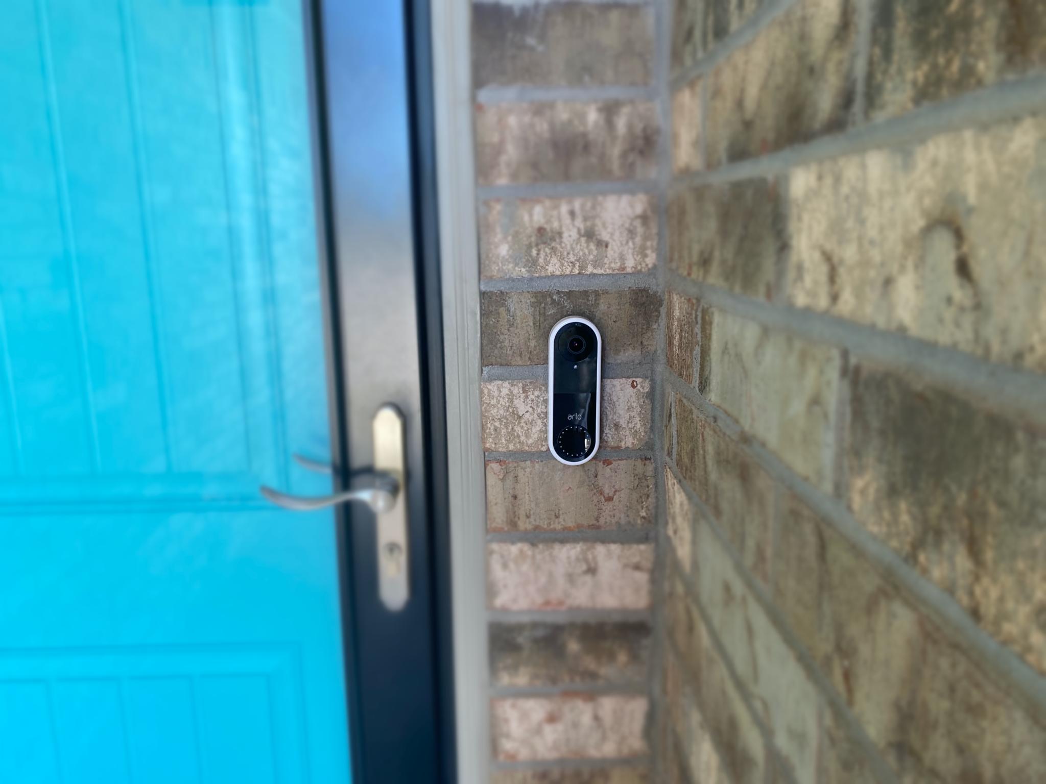Arlo Video Doorbell installed in an outdoor setting