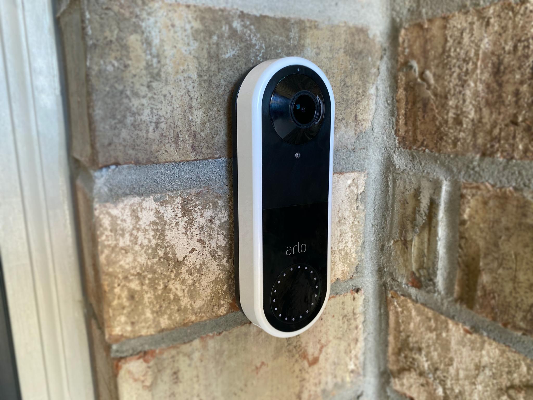 Arlo Video Doorbell installed in an outdoor setting