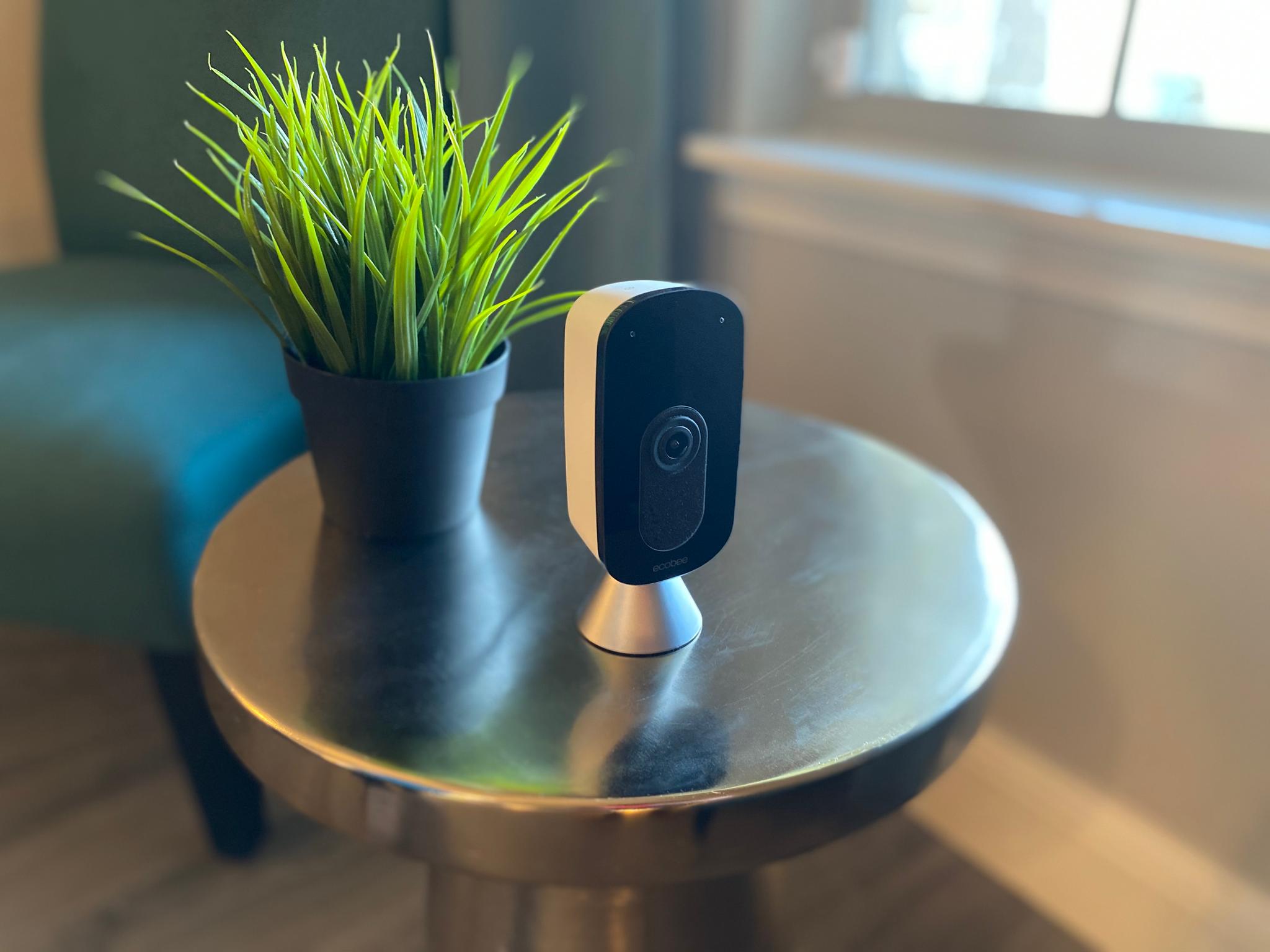 ecobee SmartCamera on a table top in front of a window