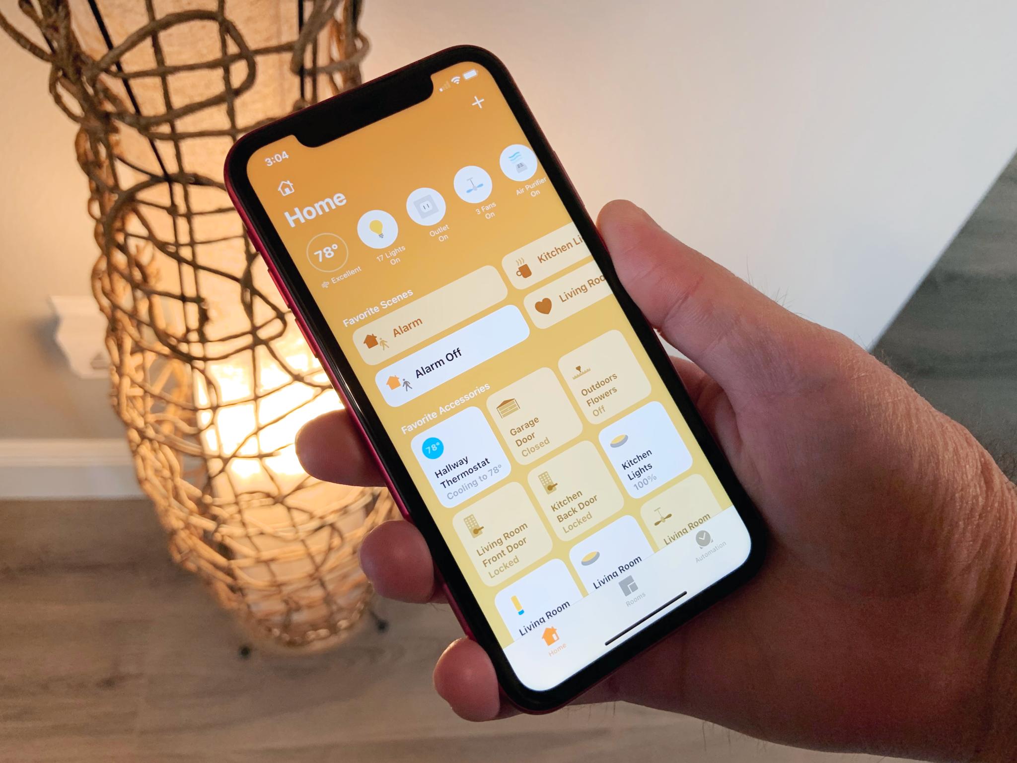 Home app displayed on an iPhone 11