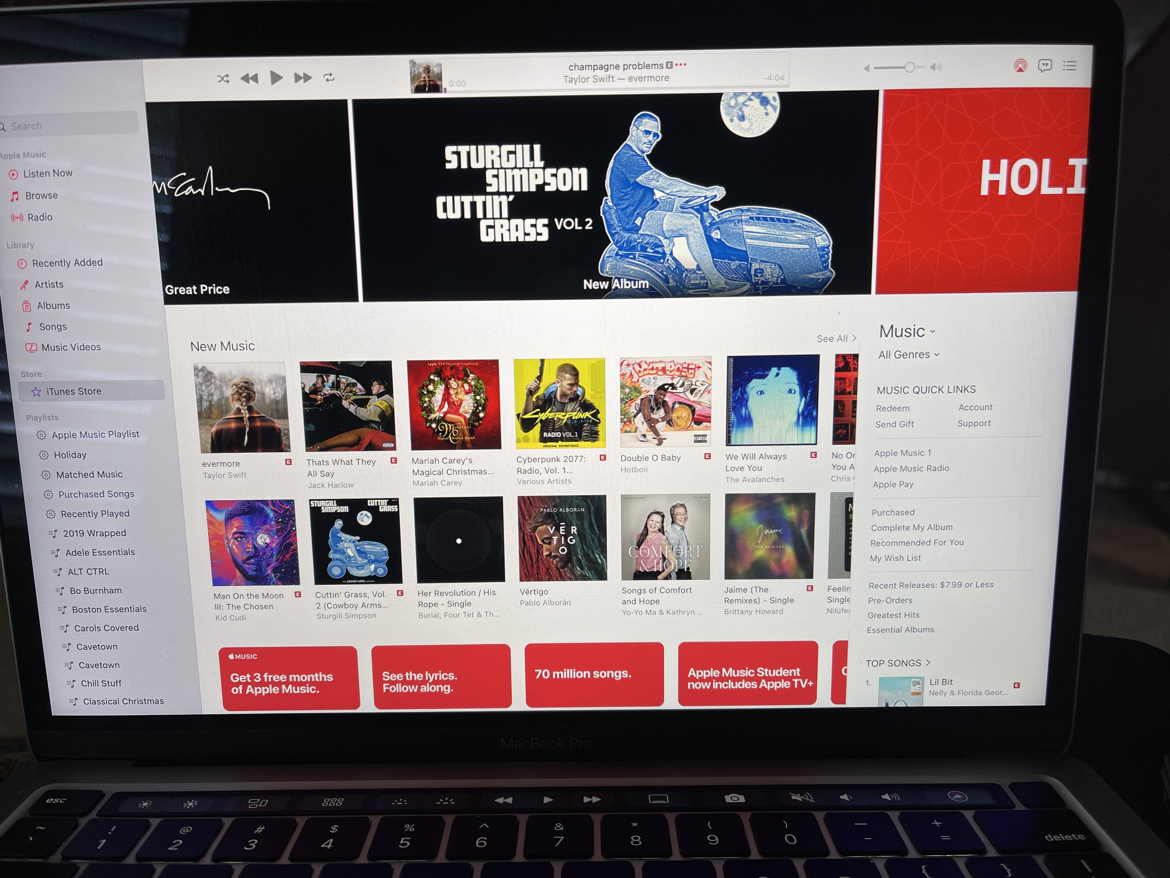 Музыкальное приложение на macOS Big Sur