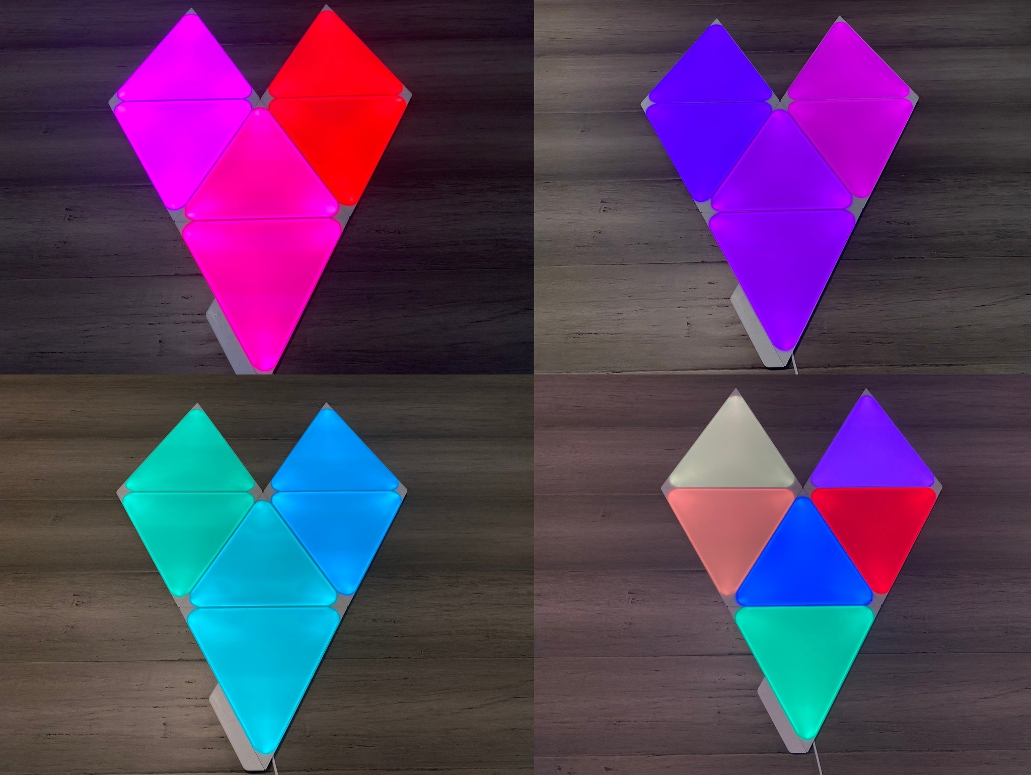Nanoleaf Shapes Triangles Review Color Examples