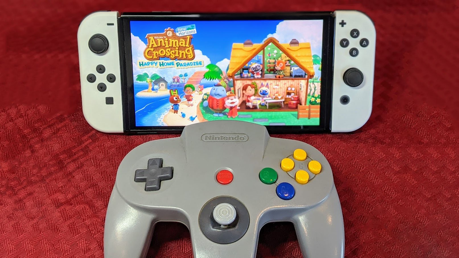 Manette Nintendo Switch Oled Modèle Animal Crossing N64