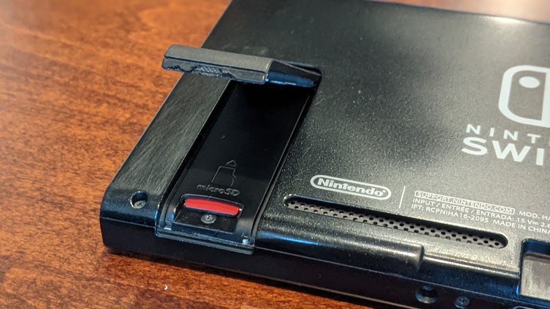 Nintendo Switch V2 Backside Microsd Card Slot