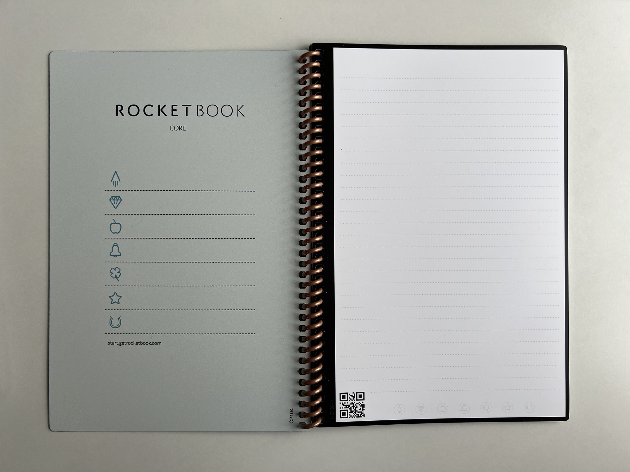 Rocketbook Core Smart Notebook Lifestyle Open Blank
