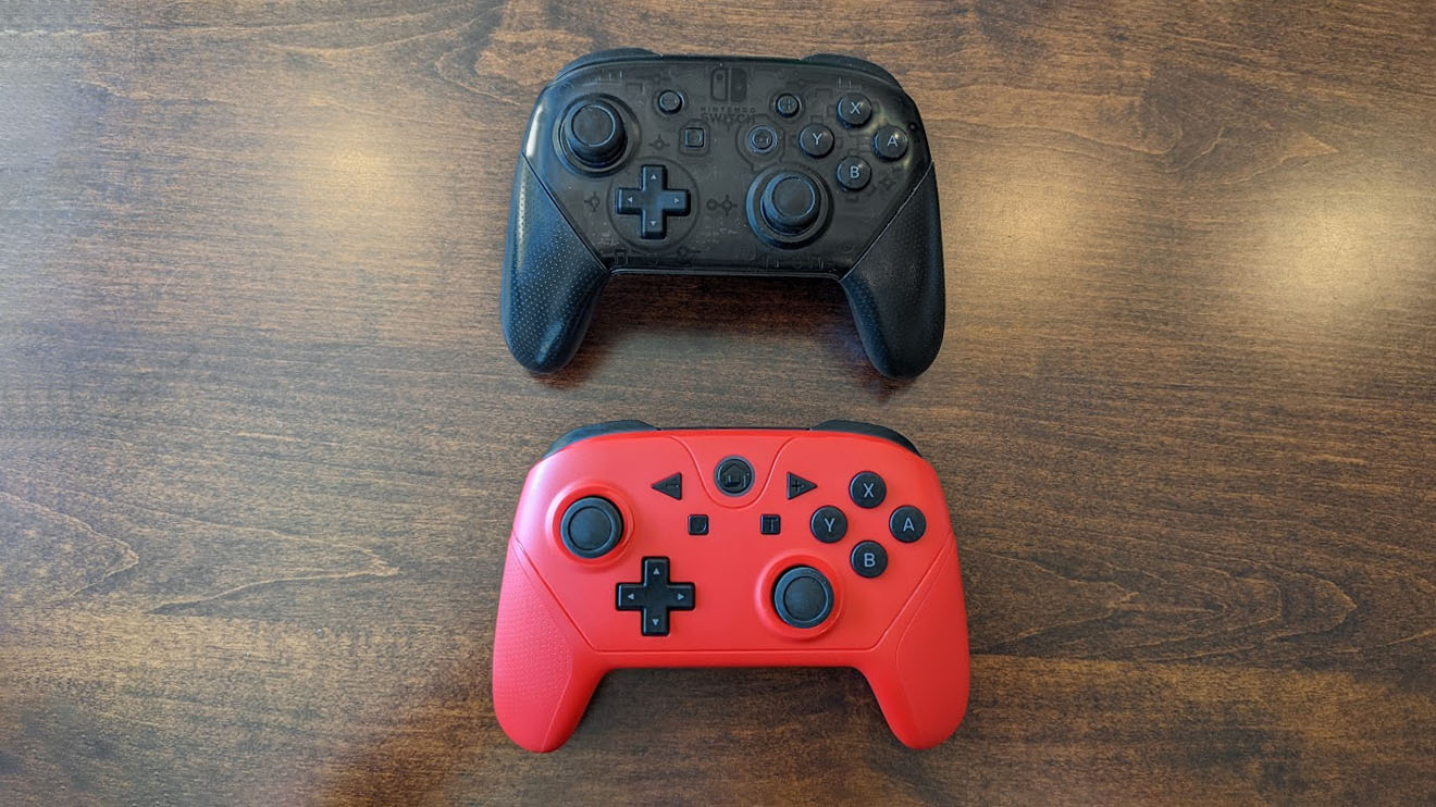 Yccteam Wireless Pro Game Controller Red Next To Pro Controller