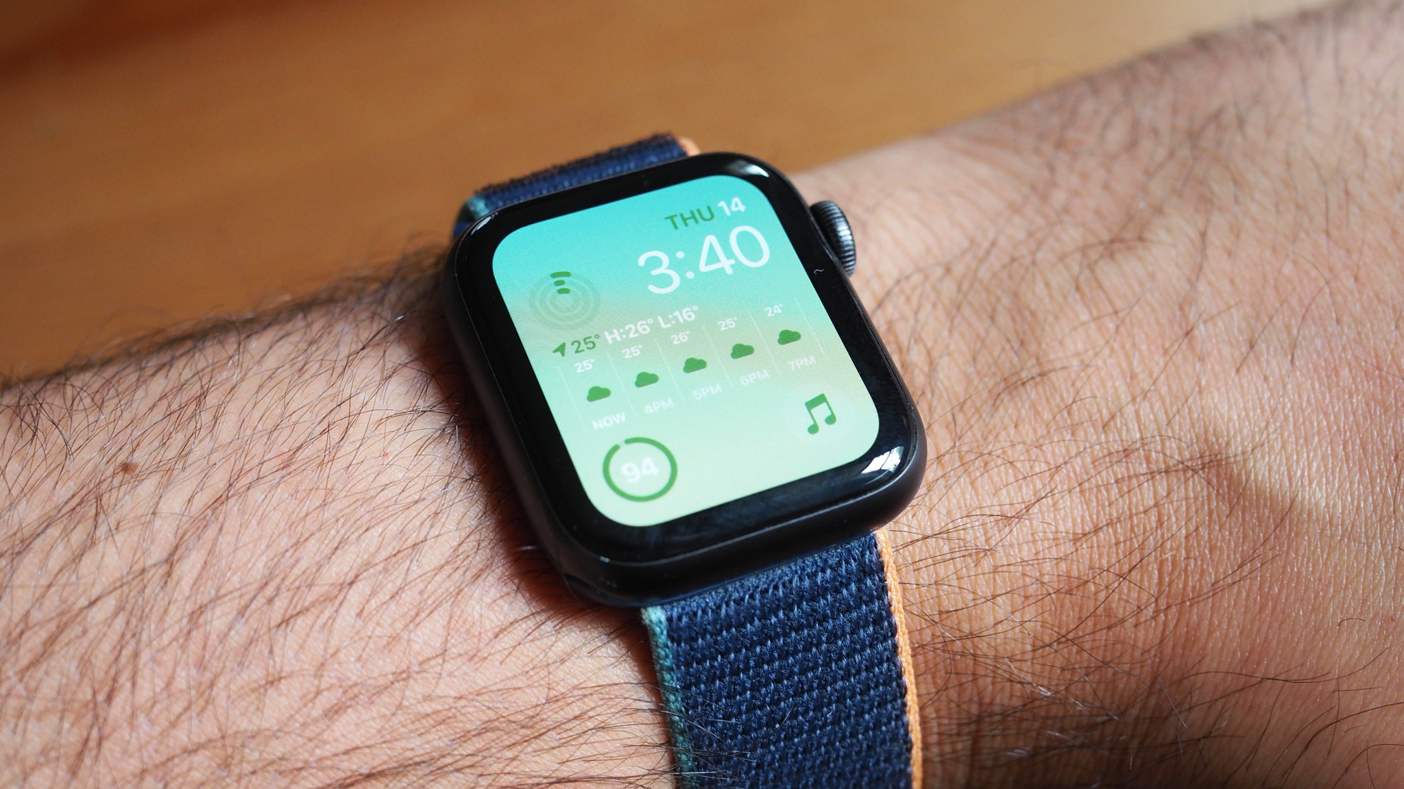 Close Up Modular Apple Watch Face in Watchos 9 Beta