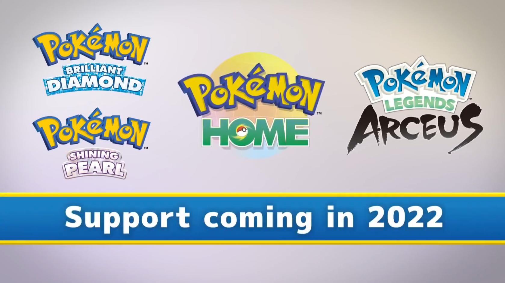 Pokémon Home supports launches in 2022 for Brilliant Diamond, Shining