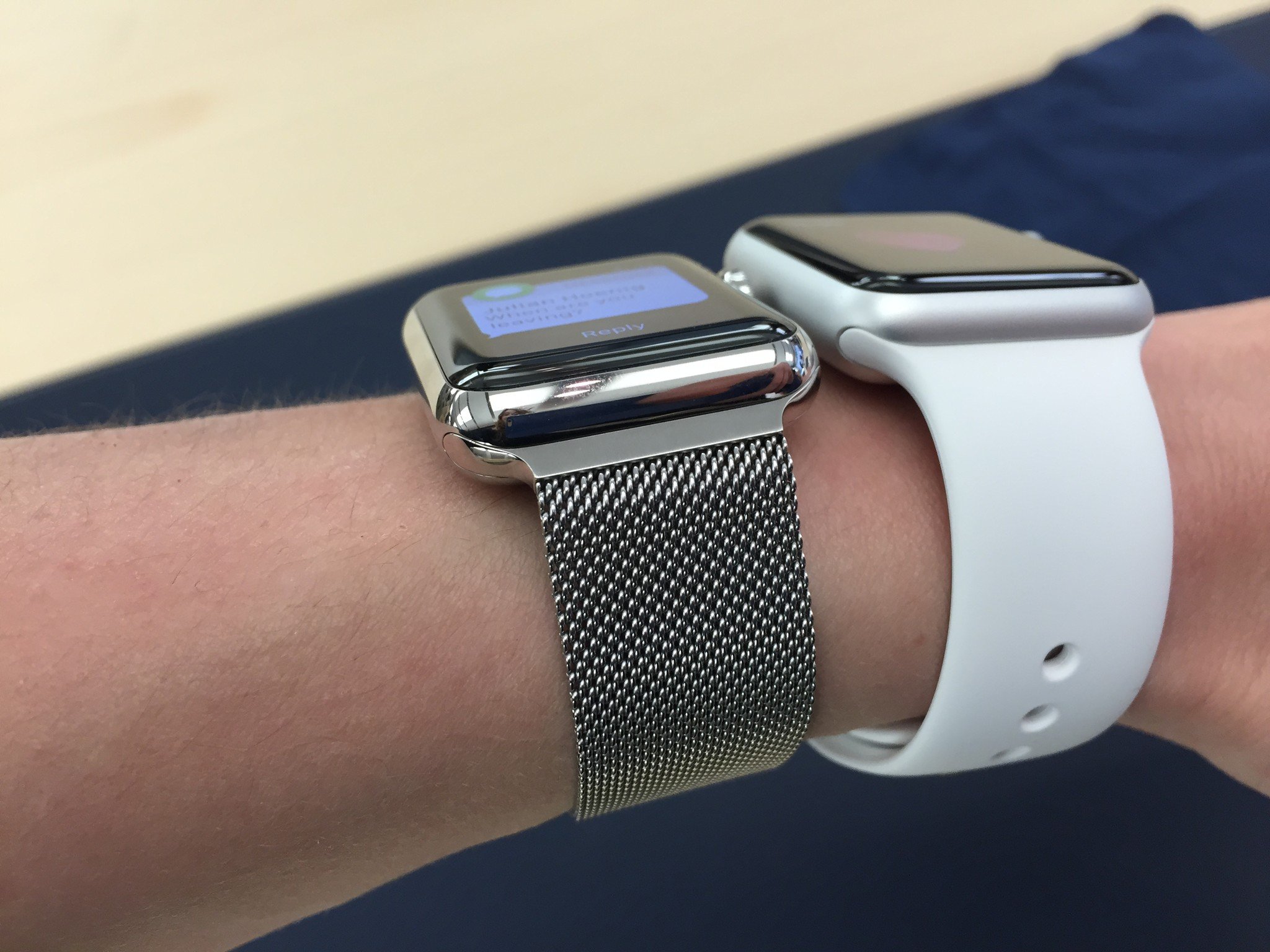 Here's what the Apple Watch Sport looks like with a Milanese Loop | iMore Apple Watch Silver Aluminum Vs Stainless Steel