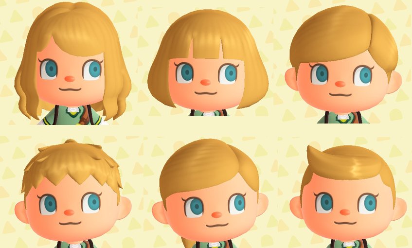 Animal Crossing New Horizons All Hairstyles And Hair