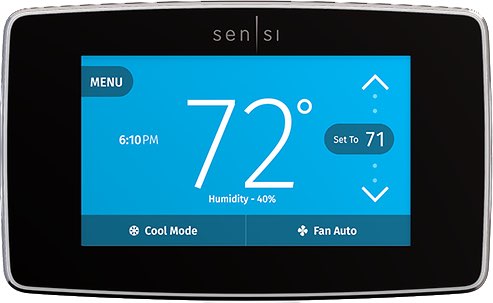 Emerson Sensi Touch Smart Thermostat in black