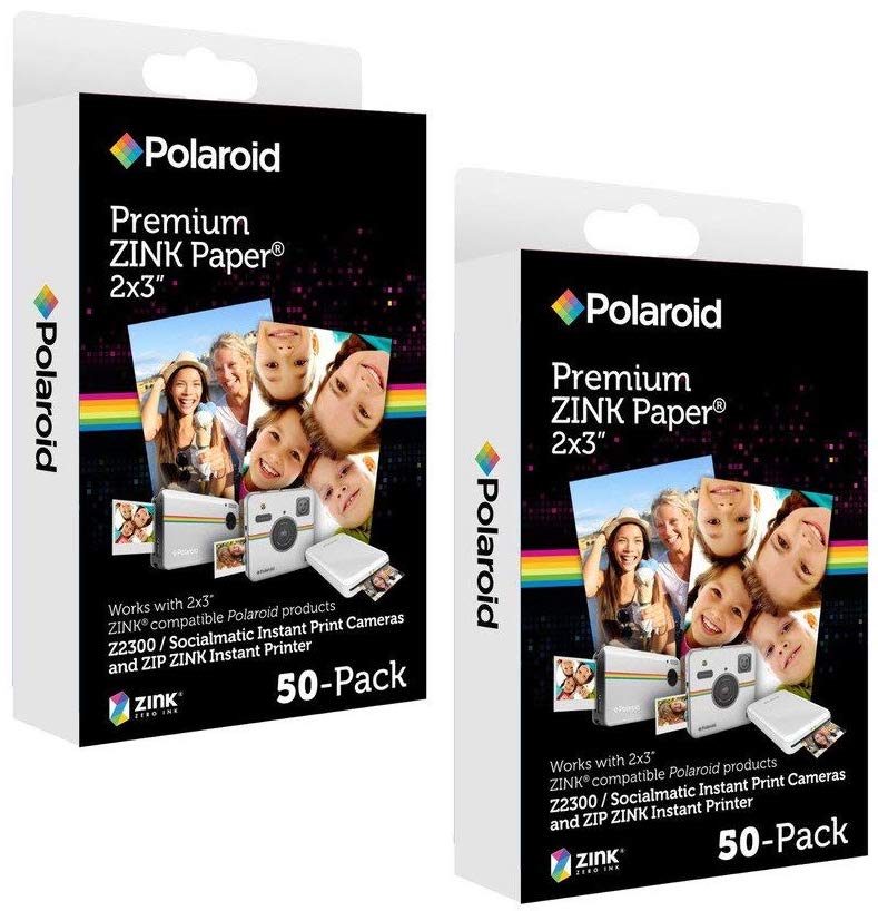 Фотобумага Polaroid ZINK 2x3 Premium Photo Paper, 2 упаковки по 50 листов каждая