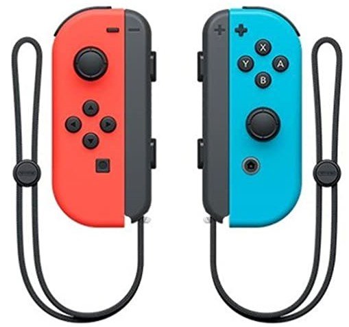 Neon Red And Blue Joy Cons Render