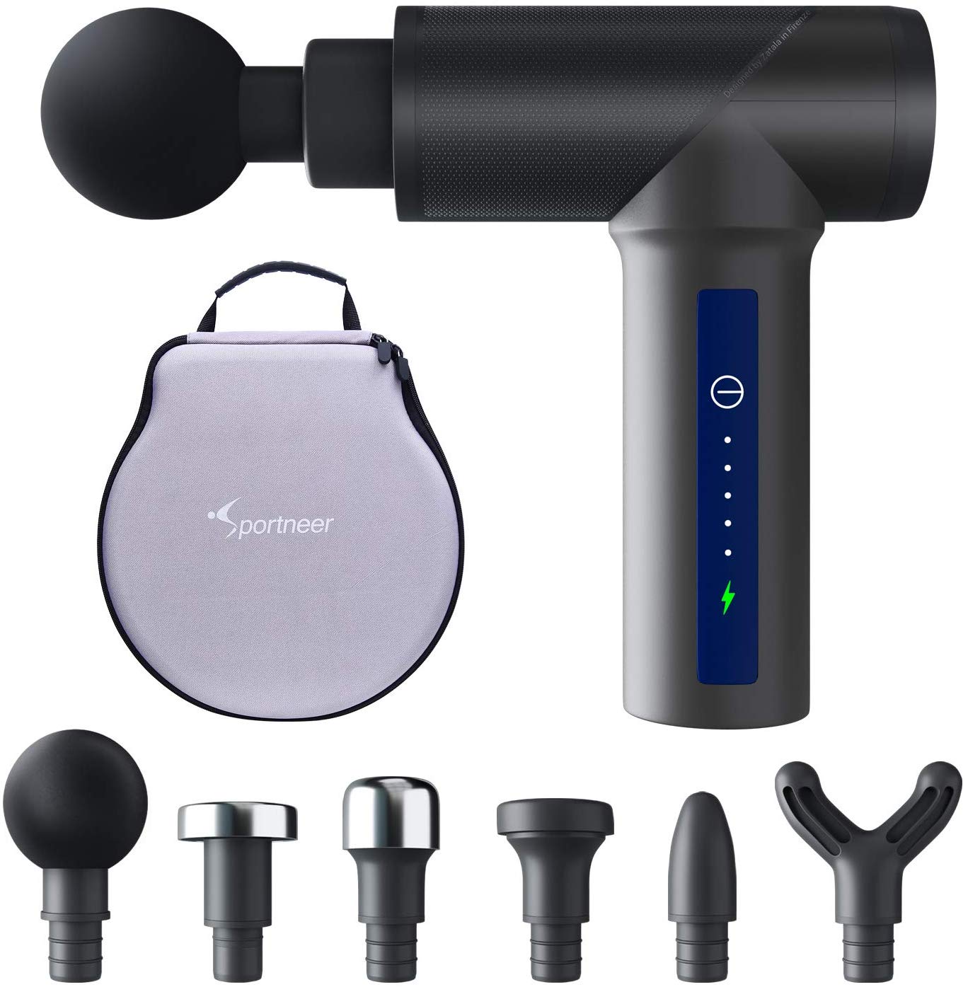Sportneer Percussion Massage Gun with case and accessories