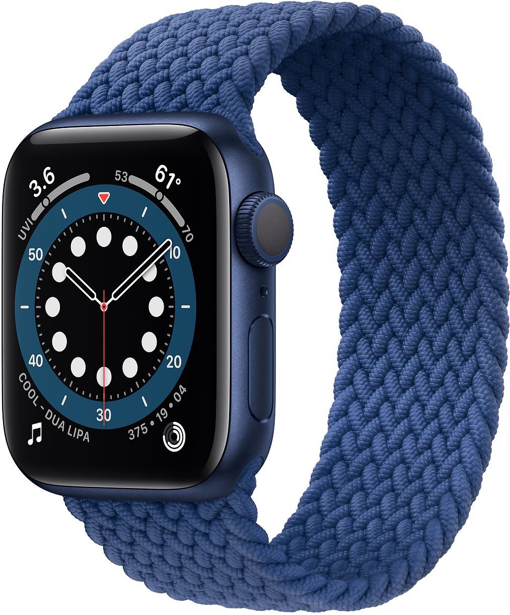 Apple Watch Series 6 Blue Braided Solo Loop