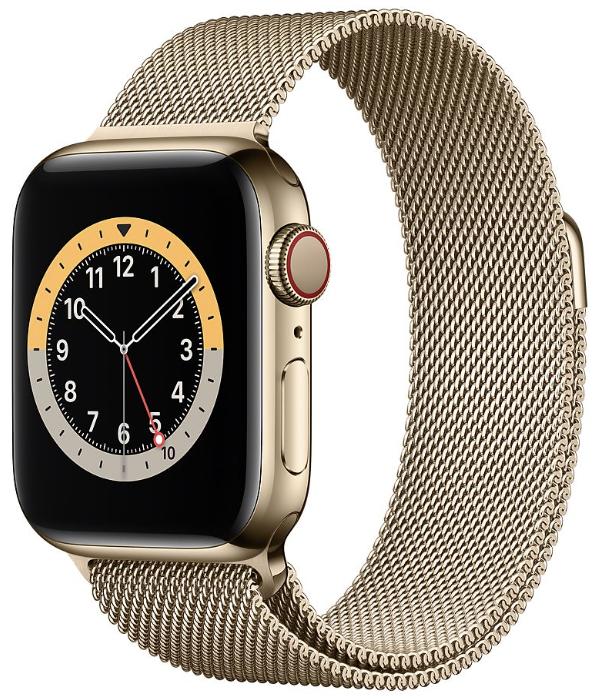 Apple Watch Gold Stainless Steel Milanese Loop Render Cropped