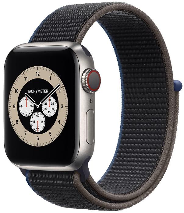 Apple Watch Titanium Charcoal Sport Loop Render Cropped