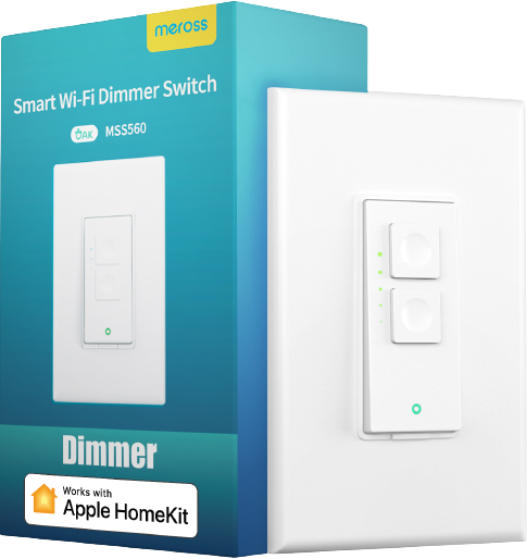 Meross Smart Wifi Dimmer Switch and packaging