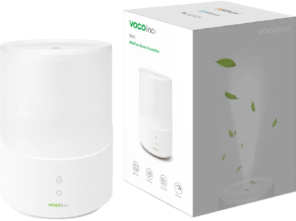 Vocolinc Cool Mist Humidifier and packaging