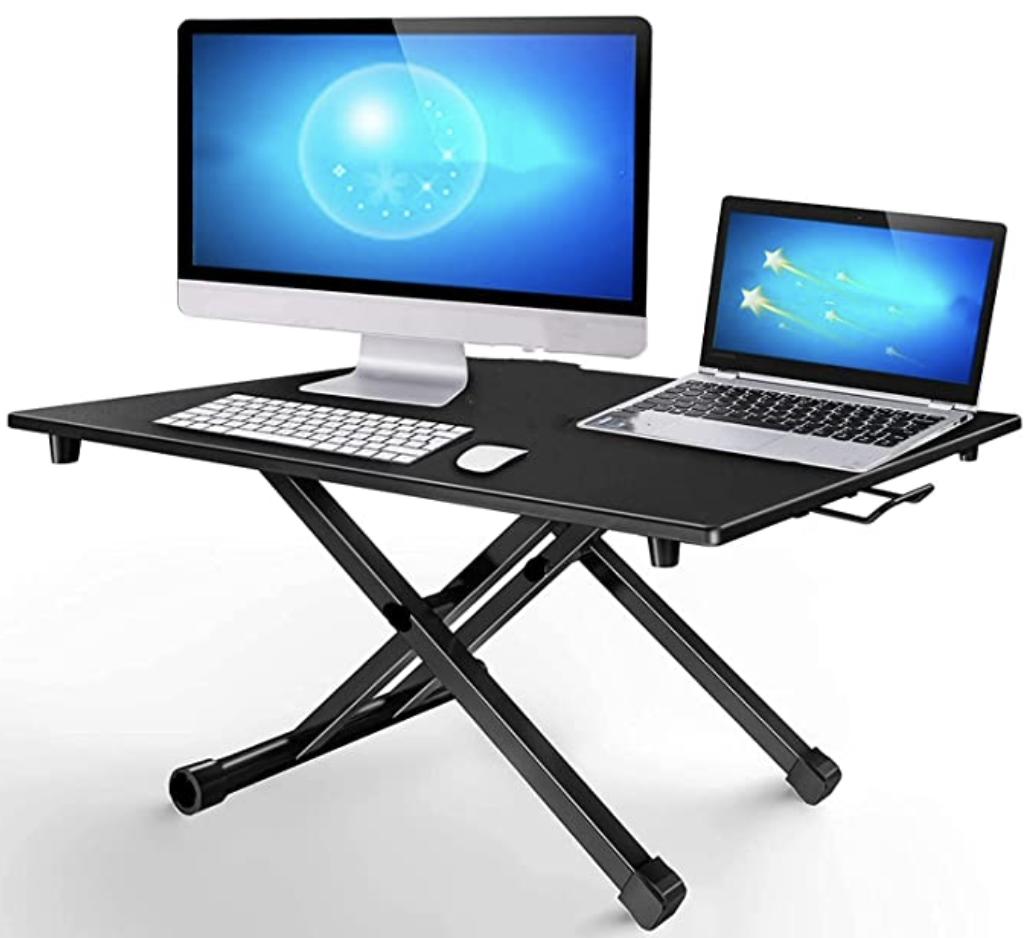 Deco2pro Adjustable Height Standing Sitting Desk Converter Render Cropped