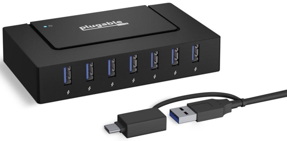 Plugable 7 Port Data And Charging Hub Render Cropped